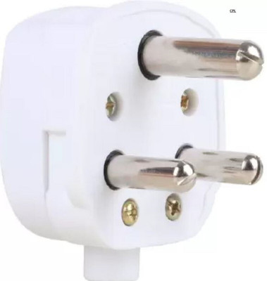 cpl OBG_PLUG_22 Ceramic Inside Solid 3 Pin Conversion Plug-11 Three Pin Plug(White)