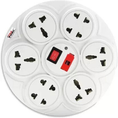 VARKAUS power strip 8 Socket Extension Boards computer, tv, vedio game, diwali light decoration, multi purpose conveivity Three Pin Plug(White)