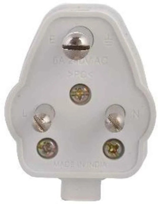 K AND P ENTERPRISE SDFAWERWQ Three Pin Plug(White)