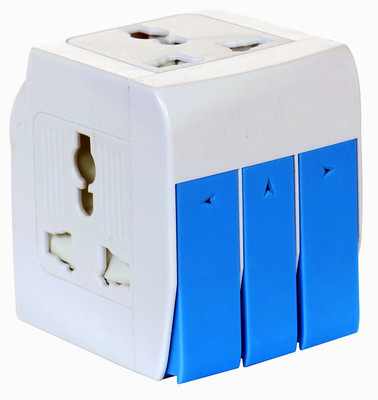 KAVANA 3 Pin Multi Plug Socket,Extension Board with Individual Switch,Indicator,Fuse Universal Travel Multi Plug with 5A 240V Three Pin Plug(Multicolor)