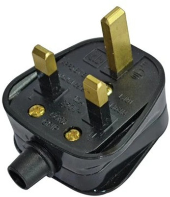 K AND P ENTERPRISE GSDFGWER Three Pin Plug(Black)