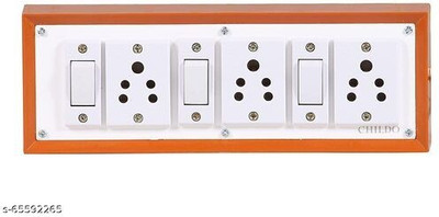 Greenlight Portable PVC Extension Switch Board 3 Switch, 3 Plug , 2 meter Wire +1 3 Pin Top Three Pin Plug(Brown) Greenlight Portable PVC Extension Switch Board 3 Switch, 3 Plug , 2 meter Wire +1 3 Pin Top Three Pin Plug(Brown)