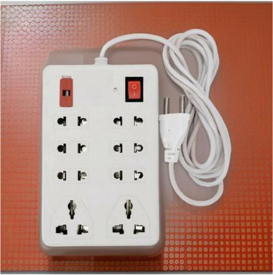 LifoDora Power Plate 1500W 8 Socket Extension Boards AA157 Power Plug(White)