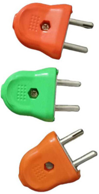 VUVAIL Bell Model Bell Model 2 pin Top Plug Polycarbonate 6A 240V Multicolor Pack Of 20 pcs Two Pin Plug(Multicolor)