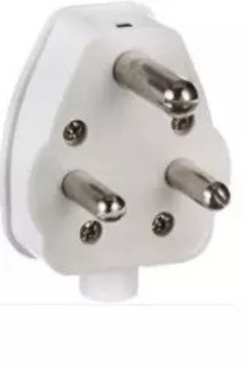 Shrisai ELECTRICAL_PLUG_11 Three Pin Plug(White)