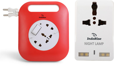 Indorise Indorise ECLP-05+MP-11 6 A Two Pin Socket 5  Socket Extension Boards(Red, White, 2 m)