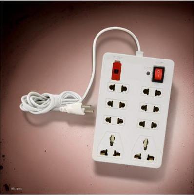 LifoDora 8 Pin Extension Board Box 2.5 Meter Power Cable Socket Extension Boards FGA190 Power Plug(White)