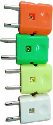 VUVAIL Royal Model 2 pin top Multi 20pcs 6A 240V Two Pin Plug(Multicolor)