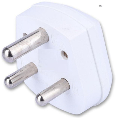 cpl OBG_PLUG_02 Ceramic Inside Solid 3 Pin Conversion Plug-9 Three Pin Plug(White)