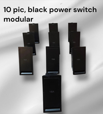 SARA black modular power switch /16amp switch black switch (10pic pack) 16 A Single Pin Socket