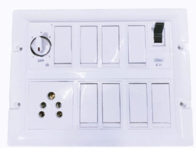 BAHUL Wall surface modular board with mcb 15 A Single Pin Socket
