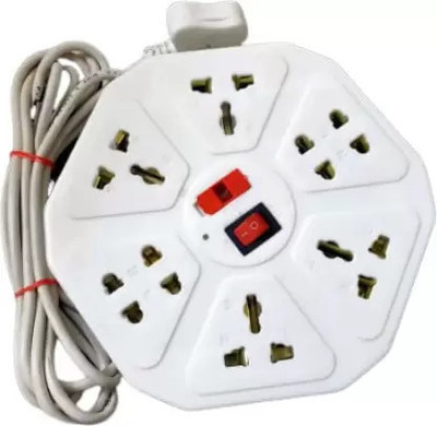 SOYEN SB EX-12008 PLUG + 1 SWITCH EXTENSION BOARD WITH HIGHLY DURABLE MATRIAL 8  Socket Extension Boards(White, 3 m)