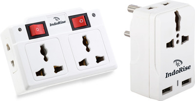 Indorise MP-09+MP-12 Multi Plug Universal Travel Adapter 8 A Three Pin Socket