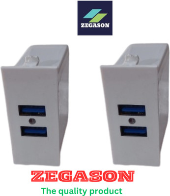ZEGASON USB charging port, modular board/Roma and penta model 8 A Two Pin Socket