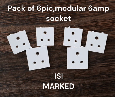 SARA modular socket /6amp 3pin socket (6pic pack) 6 A Three Pin Socket
