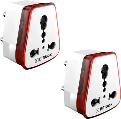 EMBox 6 to 16 amp Converter Plug Useful for 16a Extension Board, A/C,Refrigrator 12.5 A Three Pin Socket