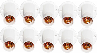 Flysmart Angle Bulb Holder for Wall, B22 Batten 2 Amp 220-240 Volts Lamp Holder for Home 2 A Two Pin Socket