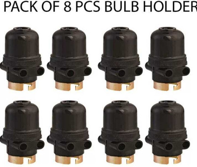 Pinsuprot Bulb Holder Plastic Light Socket (Pack of 8) 6 A Two Pin Socket