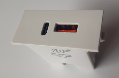 AP AP MODULER USB Charging Socket 10 Watt A Type+ C Type 2.4 A Two Pin Socket