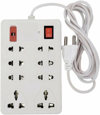 LifoDora 8+1 with Fuse Mini Strip, 8 Socket Extension Boards(White,2.5m) en122 8 A Two Pin Socket