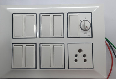 BAHUL Regulater board 9 switches 6 A Single Pin Socket