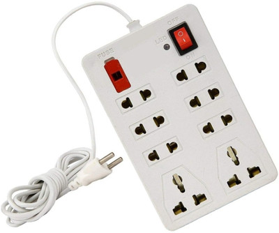 TOOLART 8 Sockets 1 Switches extension board (Cord Length:-2.5M) zk67 8 A Two Pin Socket