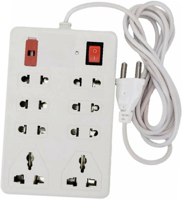 TOOLART 8 Sockets 1 Switches extension board (Cord Length:-2.5M) fr58 8 A Two Pin Socket