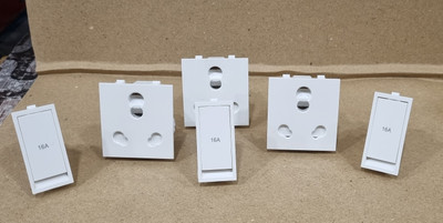 SARA modular power switch /16amp 5pin socket (6pic pack) 16 A Five Pin Socket