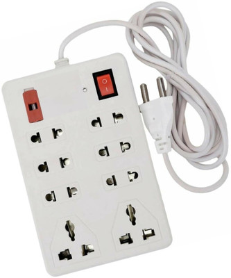 LifoDora 8 Sockets 1 Switches extension board (Cord Length:-2.5M) bb69 8 A Two Pin Socket