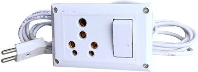 DKGROW 16 A Heavy Duty Extension Board| 3 m Cable | Power Strip For Appliances 2400 A Five Pin Socket