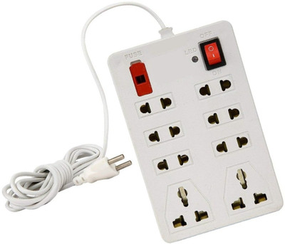 TOOLART 8 Sockets 1 Switches extension board (Cord Length:-2.5M) uq55 8 A Two Pin Socket