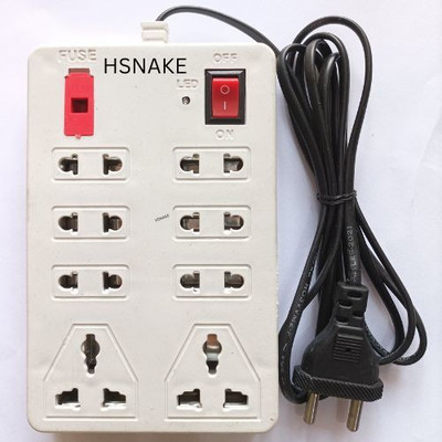 KL-TECH Combo 8+1 with Multi-Angle Adjustable mobile stand cable length 3 meter 6 A Three Pin Socket