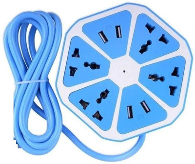 Obstinate Mobile Charging USB Power Hub ( Blue-10 ) 8 A Three Pin Socket