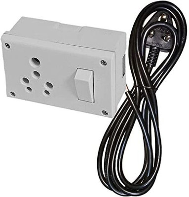 Flysmart Power Extension Switch Board for Heavy Appliances with 16 AMP Socket, 1  Socket Extension Boards(White, 3 m)