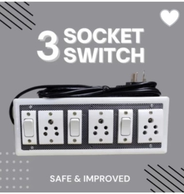 BAHUL 3ISI SOCKET BOARD 6 A Three Pin Socket