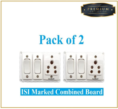 Sauran 2 Pcs Premium Quality 6A Combined Extension Board PRE105.1 6 A Five Pin Socket