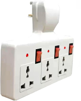 SPERO Multi Plug 3+3 Universal Socket Extension Cordless Board Socket 5 A Three Pin Socket