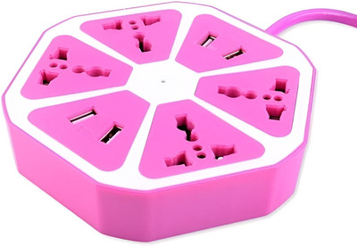 JSG USB Hexagon Socket Extension Cord Board with 4 USB 2.0Amp Charging Point 240 A Three Pin Socket