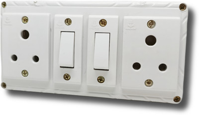 Xtralayers 4way Extension board (2switch 2socket ) 2m wire 6 A Five Pin Socket