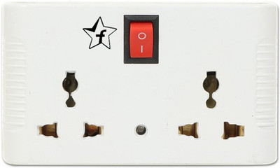 Flipkart SmartBuy 3 Pin MultiPlug Point ||Universal Sockets and 1 Switches (White)Pack of 1 6 A Three Pin Socket