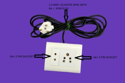 cromium 3 MODUL 10 MTR 1 FIVE PIN 1 TWO PIN SHOCKET M10 6 A Five Pin Socket