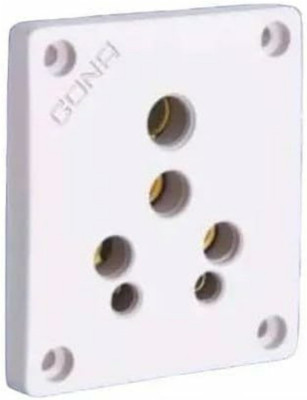 CONA Non Modular Universal Socket 6/16A, Series White Colour Set of 2 Pcs 16 A Five Pin Socket