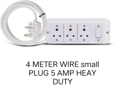 BAHUL 1+3 socket 4 M 6 A Three Pin Socket