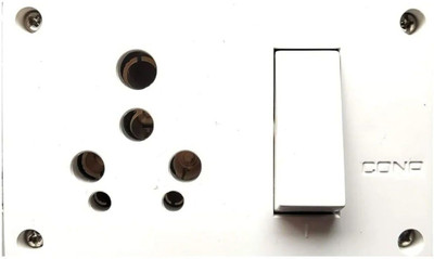 Yamsun 16Amp Universal Switch Socket Box, Dual Switch Socket Combined with Junction Box 16 A Three Way Electrical Switch(Pack of 1 Number of Switches - 1)