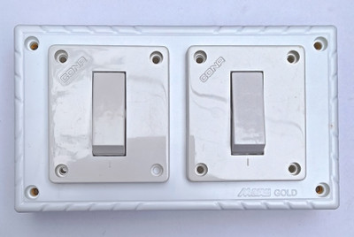 CONA Non Modular Switch 16Amp (1Way) With PVC Open Board, Heavy Duty With ISI Marked 16 A One Way Electrical Switch(Pack of 1 Number of Switches - 2)
