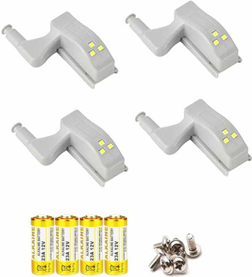 BALRAMA 4 pc Wardrobe Hinges LED Light Smart Sensor Door Switch Cabinet Cupboard Closet 5 A Motion Sensor Electrical Switch(Pack of 4 Number of Switches - 4)