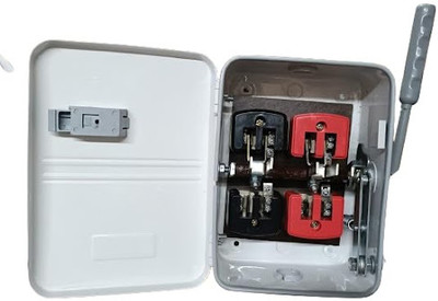 MME 32-Amps 240 Volts Double Pole Change over Switches (Heavy Duty) 32 A Two Way Electrical Switch(Pack of 1 Number of Switches - 2)