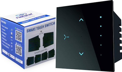 Netstar Smart WiFi Touch Fan Regulator (Black) | Netstar App & Smart Life App, Alexa | 10 A Four Way Electrical Switch(Pack of 1 Number of Switches - 1)