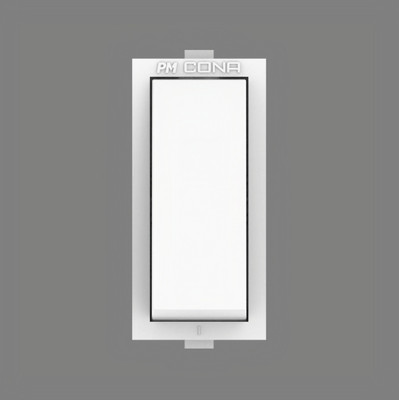 PM Cona Status 9251 Switch (1 Way 1M, White) 6 A One Way Electrical Switch(Pack of 10 Number of Switches - 10)