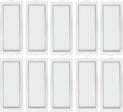 ANCHOR ROMA WHITE, 10A, 1 WAY SWITCH -21011,(10 Nos Switches) 10 A One Way Electrical Switch(Pack of 10 Number of Switches - 10)
